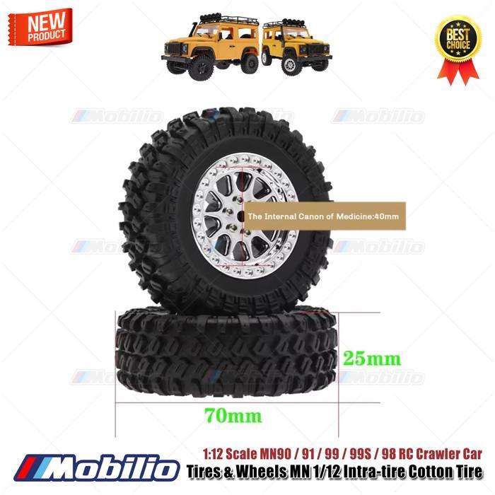 BAN DAN VELG 4PCS UPGRADE TIRES & WHEELS MN 1/12 INTRA-TIRE COTTON TIRE MN90 / 91 / 99 / 99S / 98 RC