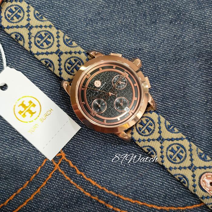 Jam Tangan Wanita T0RY BVRCH TB1026 Original Strap Leather