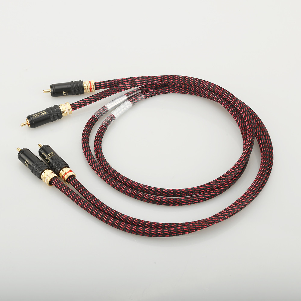 Audiocrast Hi End Audio Cable HIFI RCA Audio Cables With Copper Tin Sleeves RCA Plug Cable