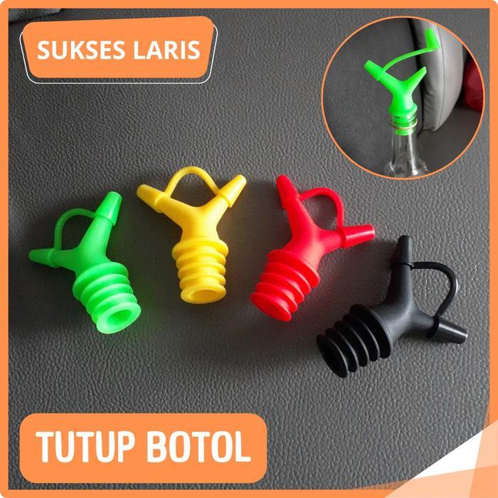 Tutup Botol Penuang Sirup Kecap Saos Cuka Madu Minyak Tutup Botol Silikon Tutup Botol Penuang Tutup