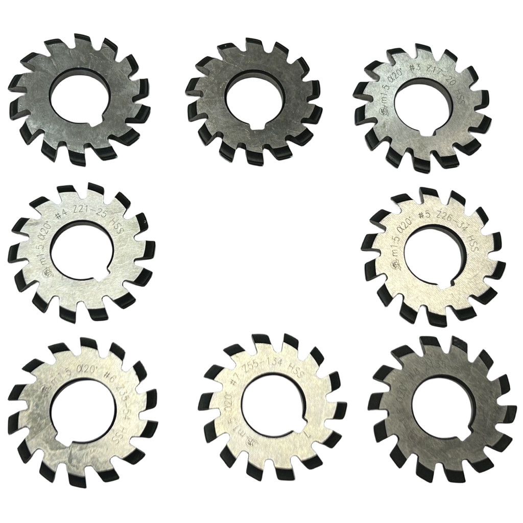 Spur gear milling cutter disc gear milling cutter pressure angle 20 degrees cylindrical gear M1 1.5
