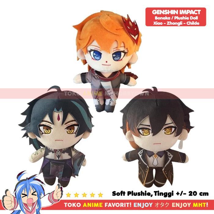 ASLI Boneka Genshin Impact Plushie - Childe, Xiao, Zhongli (dijual Satuan) READY STOCK