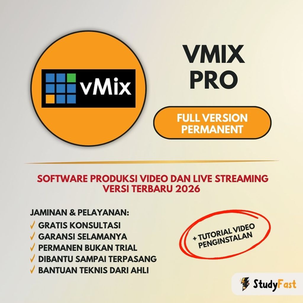 Vmix Pro 28 Original No Trial (WIN) | Version 23 / 24 / 25 / 26 / 27 / 28 + Tutorial