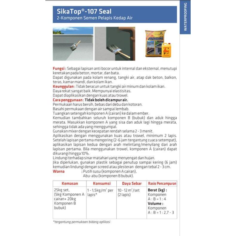 PROMO SIKA TOP SEAL 107 SIKATOP SEAL SEMEN WATERPROOFING MORTAR WATER PROOF