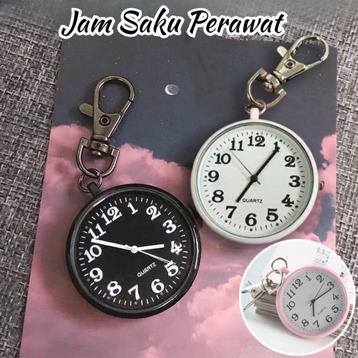 Jam Saku Gantungan Kunci Perawat Mini Hadiah Dokter Nurse Watch Jam Saku Perawat Jam Saku Gantungan