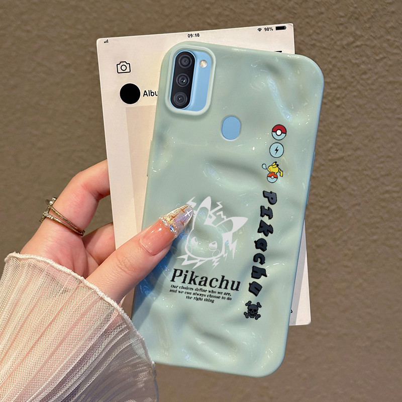 Casing Hp Untuk Samsung A11 M11 Case Casing HP Softcase Silikon ponsel Anti-sidik jari Pola meteorit