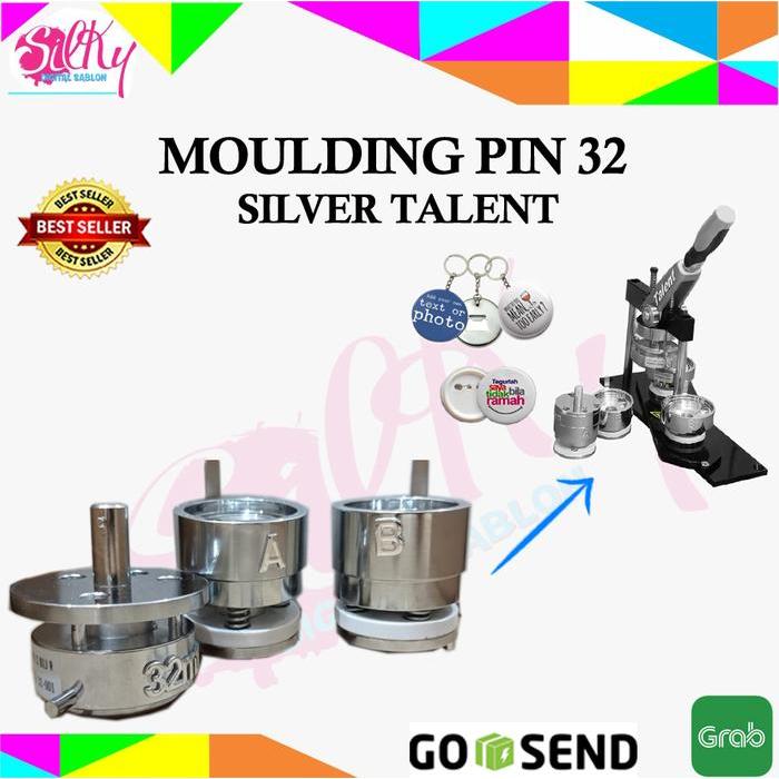 Moulding Mesin Pin Silver Talent ( 32 mm, 44 mm, 58 mm, 75 mm, BB )