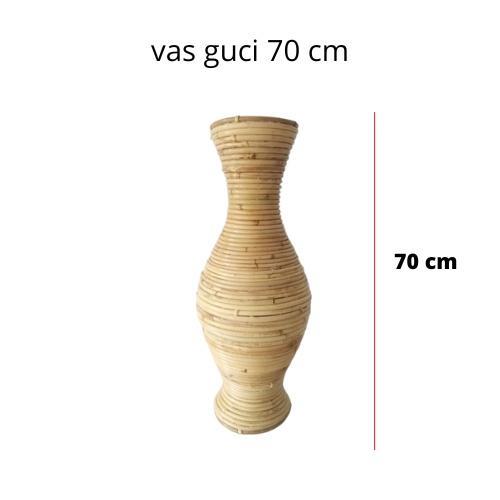 Pot Bunga Rotan / Wadah Bunga Anyaman Rotan / Tempat Bunga / Guci Rattan