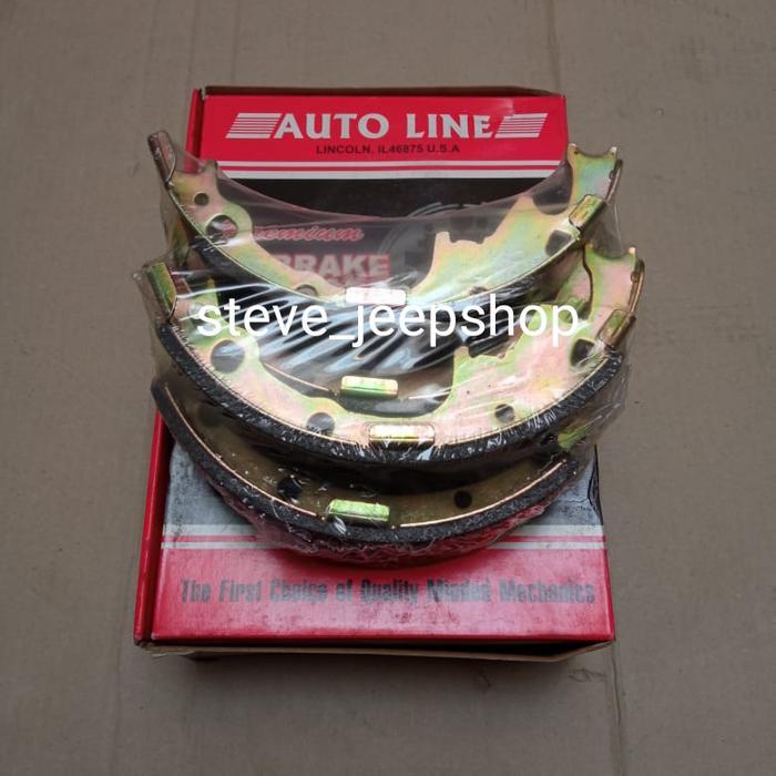 Kampas Rem Belakang Brake Shoes Autoline Jeep Cherokee Xj