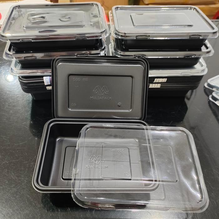 Mika Bento Thinwall 500ml +Tutup @25 / Kotak Makan Plastik Tanpa Sekat Gratis Ongkir