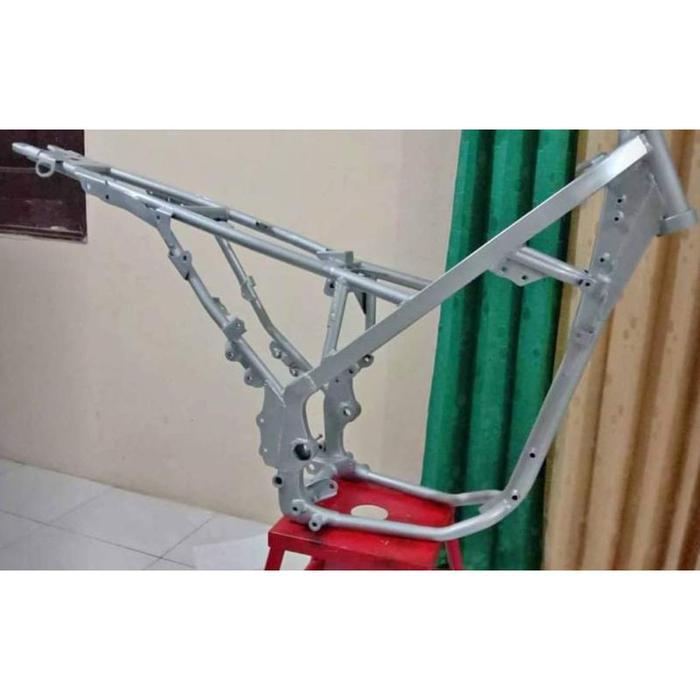 SIPA KIRIM FRAME RANGKA CUSTOM KLX PNP MESIN KLX NINJA TIGER MEGAPRO - Honda MP Tiger, Silver