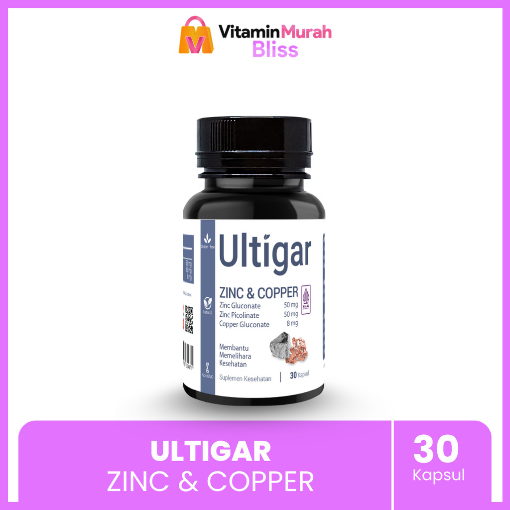 ULTIGAR ZINC & COPPER ISI 30 & 100 KAPSUL - SUPLEMEN KESEHATAN