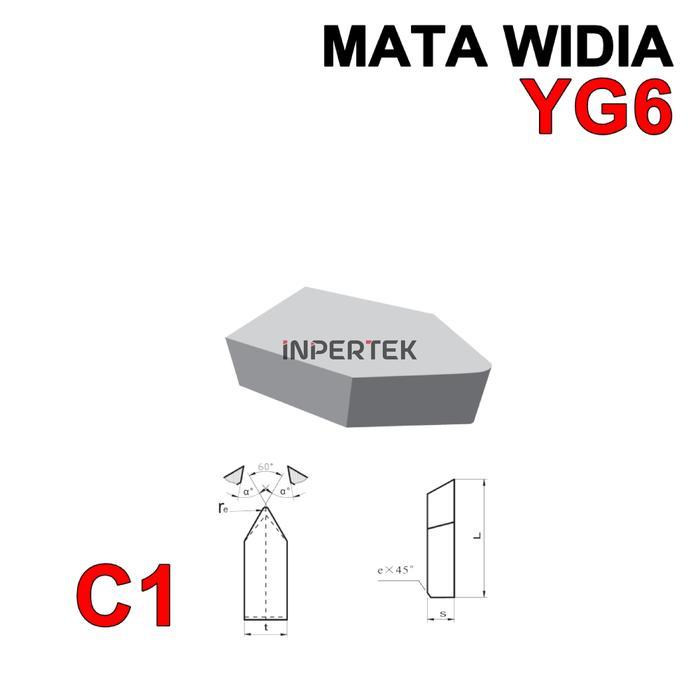 [] Mata Widia C125 YG6 Pahat Bubut Tip C 125 YG 6 Cemented Carbide Brazed
