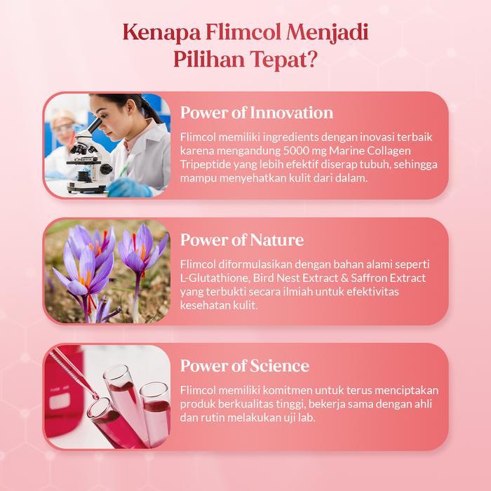 Flimcol By Flimbeauty 5000Mg Marine Collagen Korea Tripeptide + L-Glutathione Minuman Kolagen Rasa