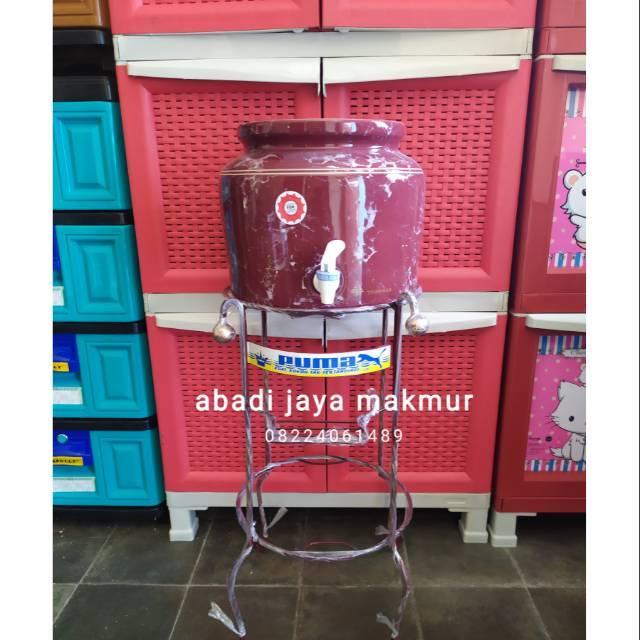 Guci galon dan kaki besi kokoh 1 set