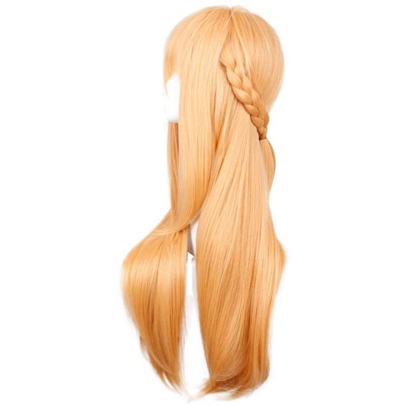 Anime Sword Art Online Yuuki Asuna Long Wig Cosplay Costume Sao Yuki Asuna Women Synthetic Hair