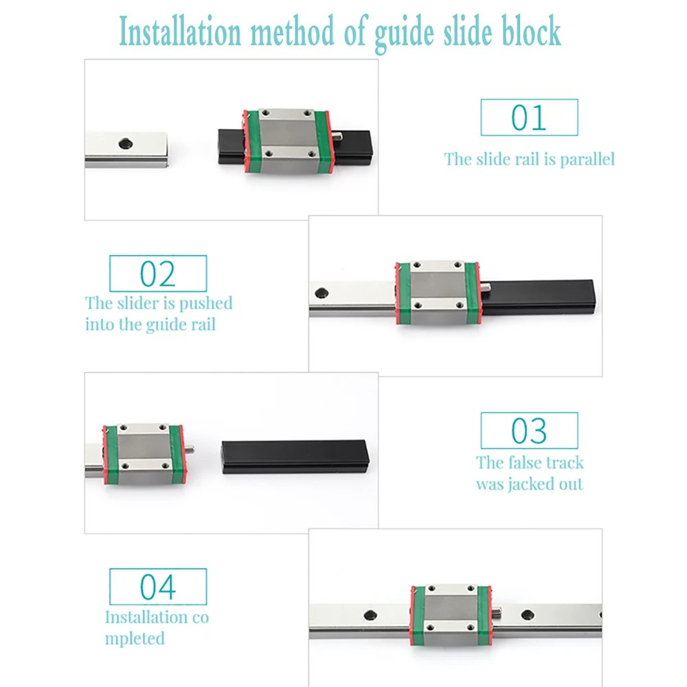 Linear Guide Rail MGN7 MGN9 MGN12 MGN15 Mini Bearings 1Pcs MGN Linear Guide + 1Pcs MGN Slider Linear