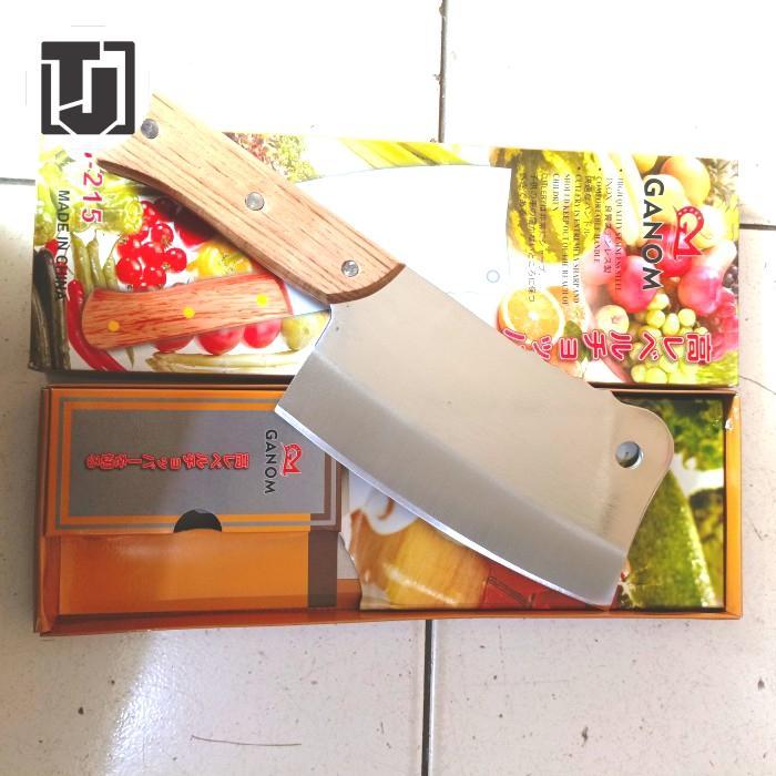 PISAU GOLOK BESAR STAINLIS STEEL GAGANG KAYU TAJAM/GOLOK LUJI
