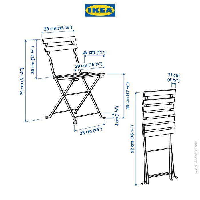 IKEA TARNO Kursi Lipat Outdoor 39 x 40 cm Kayu Plastik