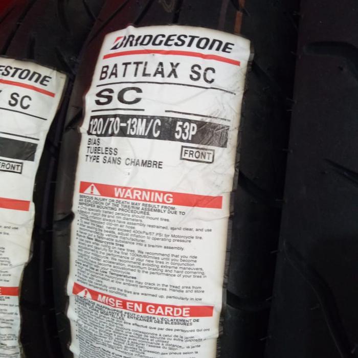 Ban Luar Bridgestone Battlax Sc Ukuran 120/70-13 Battlax