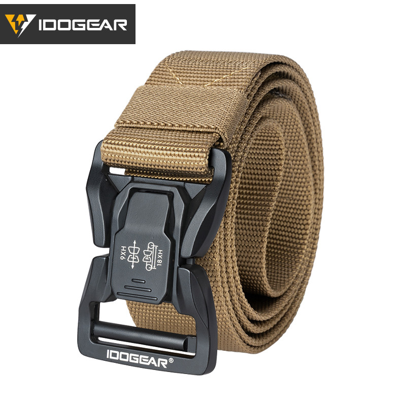 IDOGEAR Tactical Belt 1.5" Mens Belt Quick Release Buckle Casual Belt Hunting Daily EDC 3427