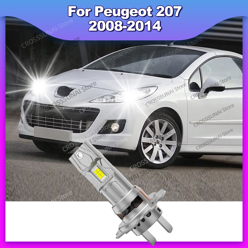 2/4Pcs H7 LED CANBUS Light Mini Head Lamp Headlight Bulb With Fan For Peugeot 207 2008 2009 2010