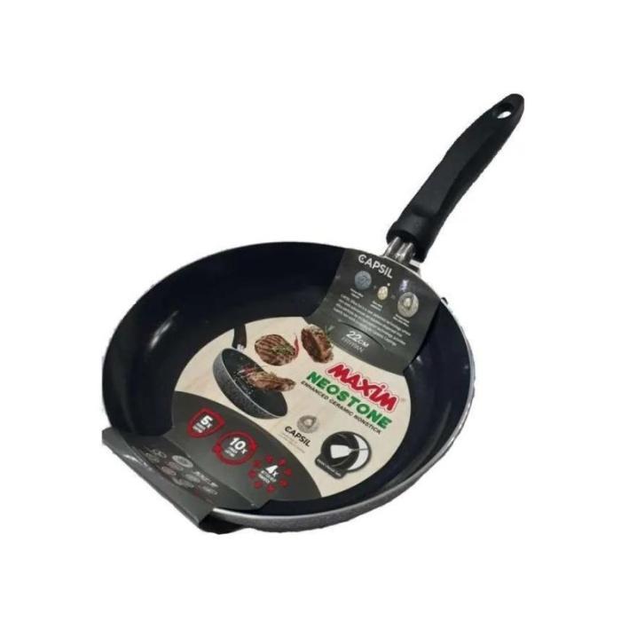 MAXIM Valentino Neostone Wajan Teflon Keramik Anti Lengket