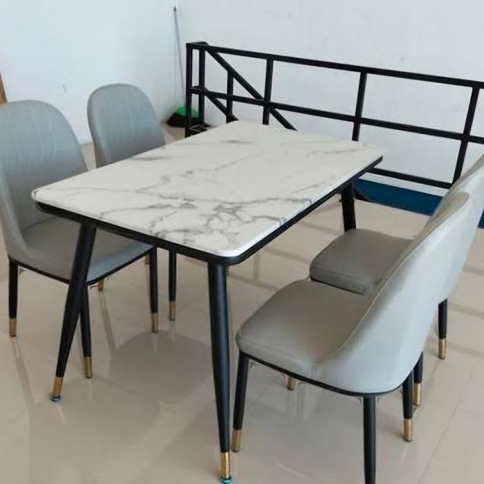 MEJA MAKAN MARMER 4 KURSI