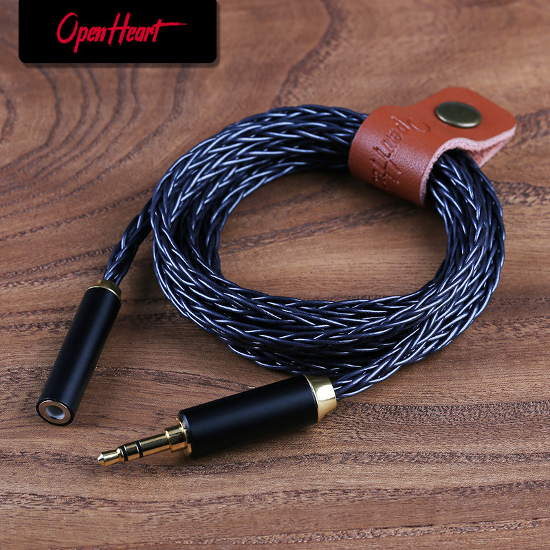 OPENHEART DeepOcean 8 Core Extension cable 3.5mm 4.4mm 2.5mm Male To Female earphone IEM Audio