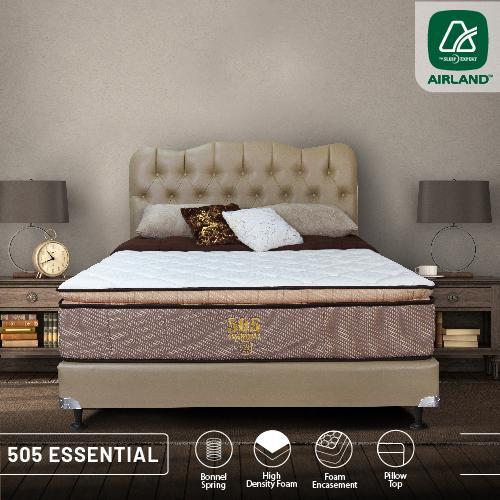Airland 505 Essential Kasur Spring Bed Mattress Pillow Top Medium Soft Free Bantal - 90x200