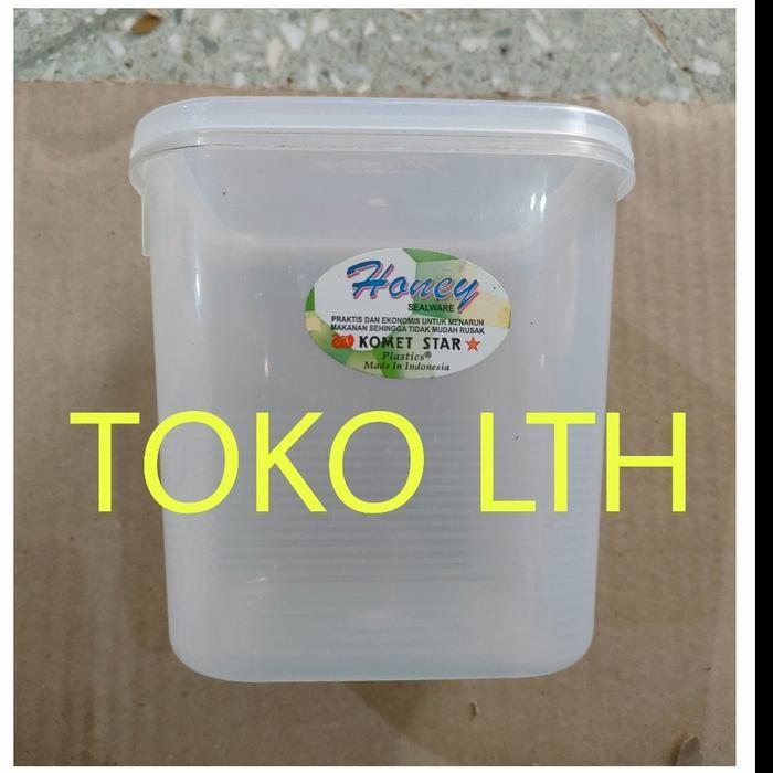 TOPLES HONEY 1.5 KG KOMET PLASTIK SEGI KOTAK WADAH GULA KUE SEALWARE