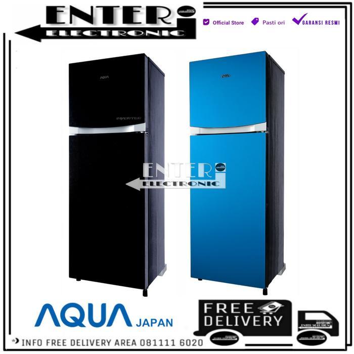 AQUA JAPAN AQRD275 - KULKAS 2 PINTU INVERTER AQUA SANYO AQR D275 KACA