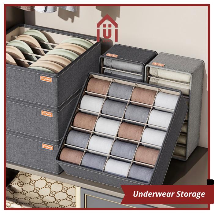 UNISO - STORAGE BOX CELANA DALAM KOTAK PENYIMPANAN PAKAIAN DALAM KAOS KAKI ORGANIZER LEMARI PAKAIAN