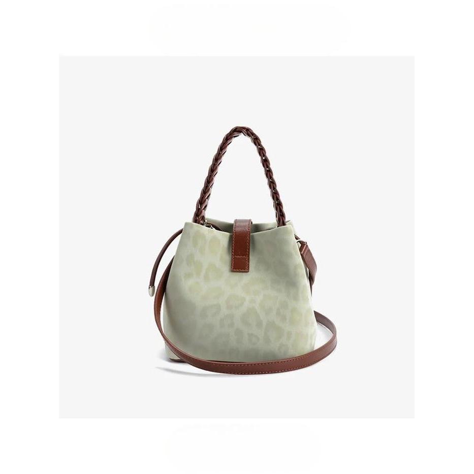 Tas Bucket Mini Wanita Dengan Handle Kepang Dan Dompet Koin Kucing Lucu Tas Selempang Mini Bucket