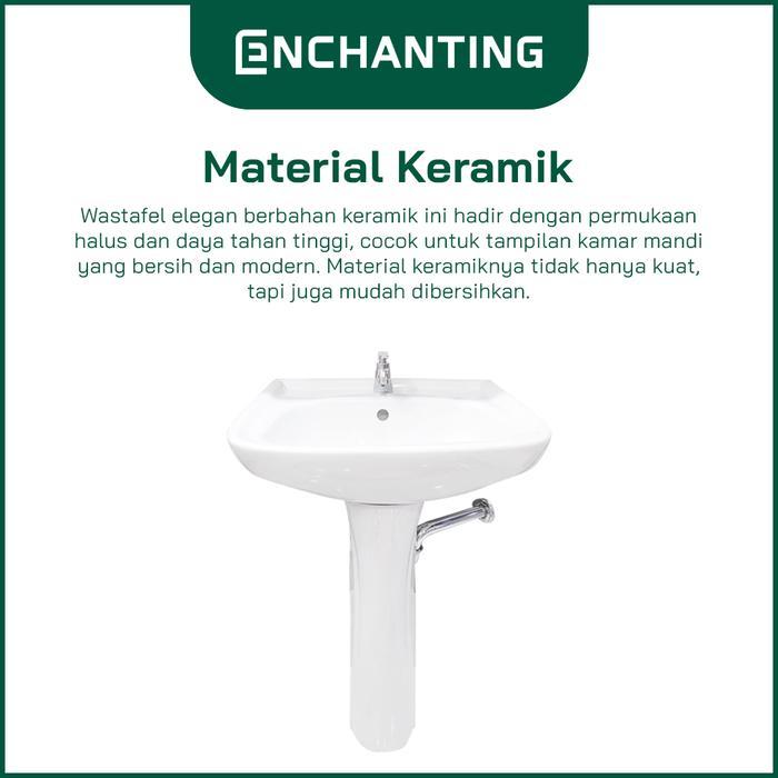Wastafel Cuci Tangan Keramik Europe Enchanti E1340Set