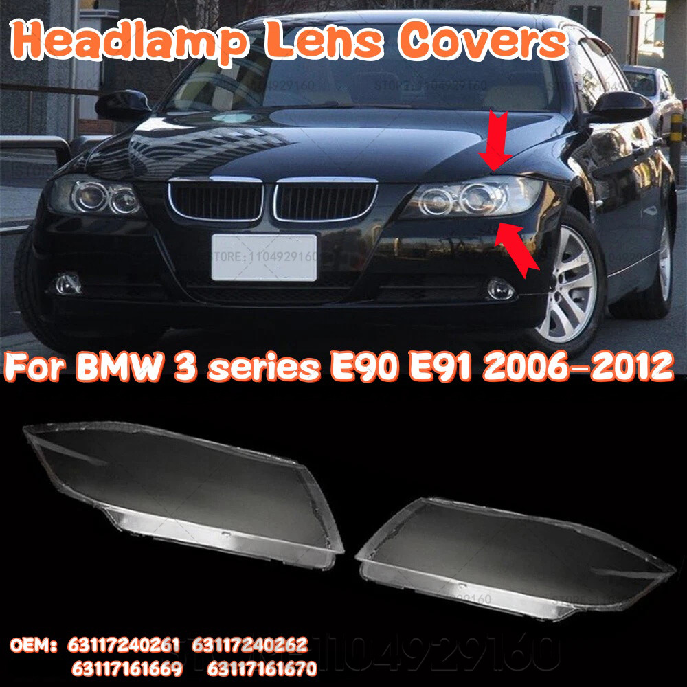Headlight Cover For BMW 3-series E90 E91 2006-2012 Facelift Car Headlamp Shade Xenon Headlight Clear