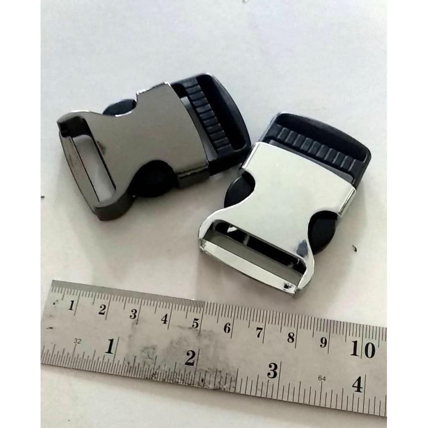 JTTOP" KLIP TALI TAS / BUCKLES / KUNCI SODOK METAL PLASTIK 30 MM