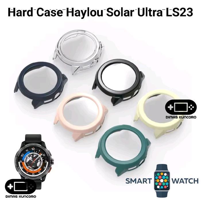 Hard Case Haylou Solar Ultra Ls23 Cover Casing Tempered Glass Anti Gores Antigores Haylou Solar