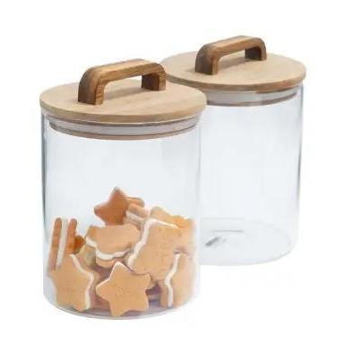 set toples kaca estetik set glass canister toples kue kedap udara