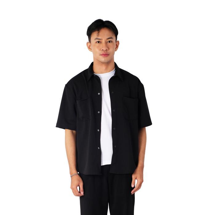 POSHBOY TUCKER JACKET HITAM I JACKET OUTER PRIA I ATASAN LENGAN PENDEK