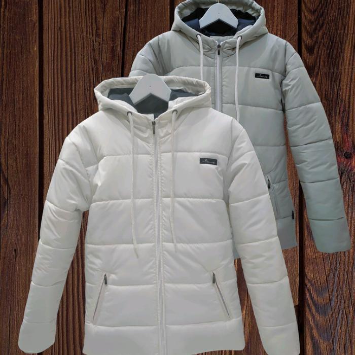 Premium Flowing Jacket Puffer Garaga Mix & White Musim Dingin Original