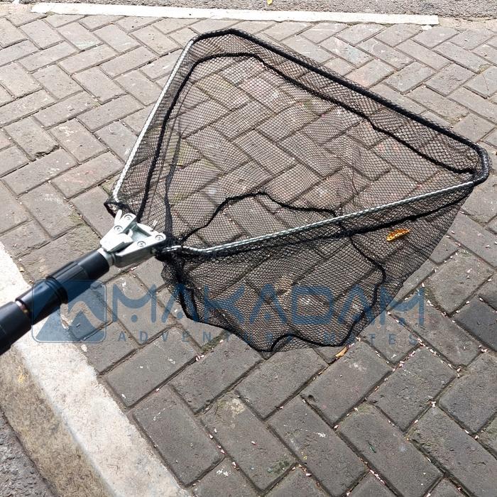 serokan jaring ikan lipat teleskopik portable mancing besar