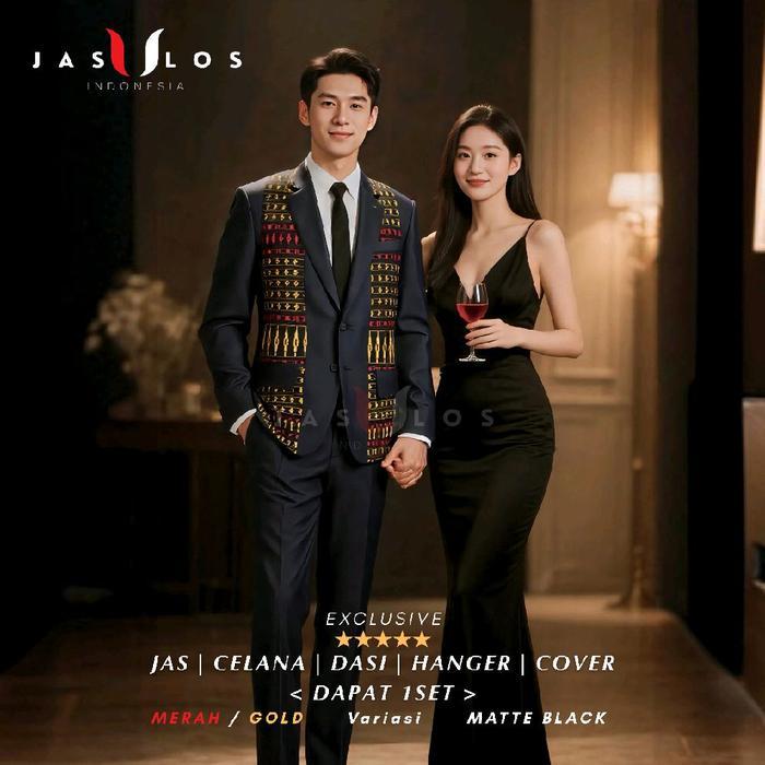 TERLARIS Jas Ulos Batak Pria Setelan Lengkap 1 Set Warnah Kombinasi