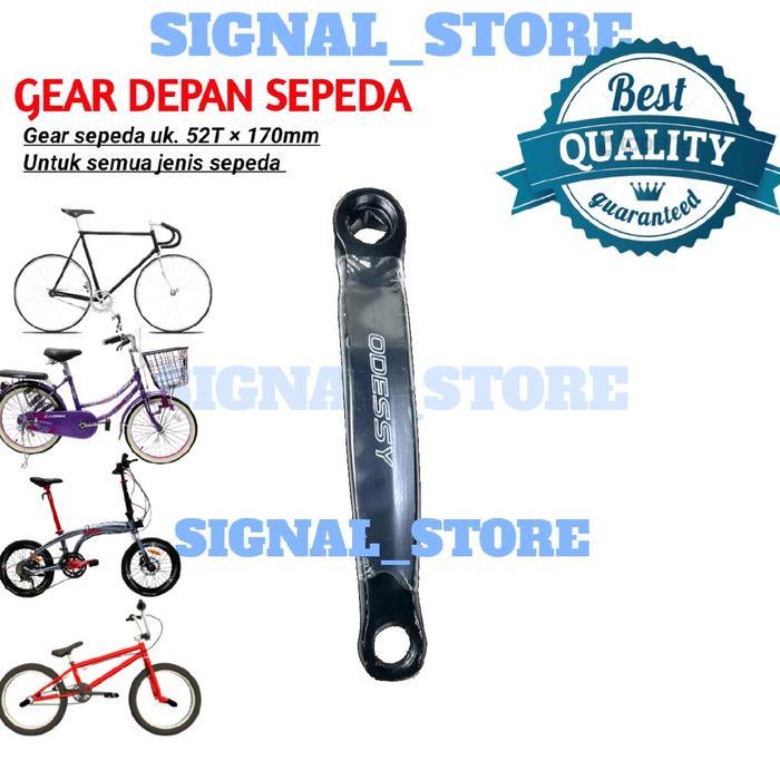 Gear Depan Sepeda Crank Sepeda Gear Depan 52T X 170Mm Bb Kotak Lipat Fixie Minion Dan Lain Lain,