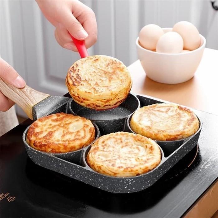 Wajan Panci Cetakan Kue Telur Ceplok Dadar 4 In 1 Omelette Pan Mini Th