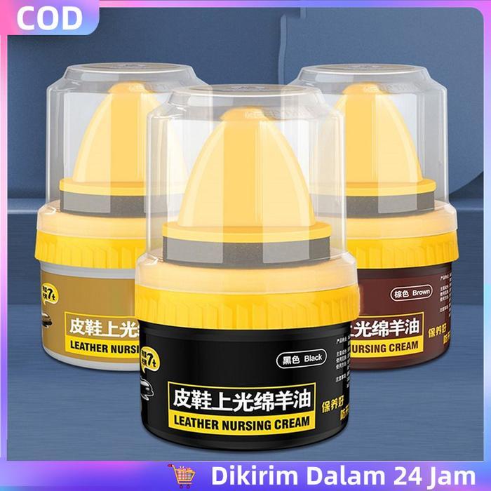 SALE Semir Kulit Semir Sepatu Semir Sepatu Kulit Asli Perawatan Sepatu Kulit Coklat Dengan Kuas
