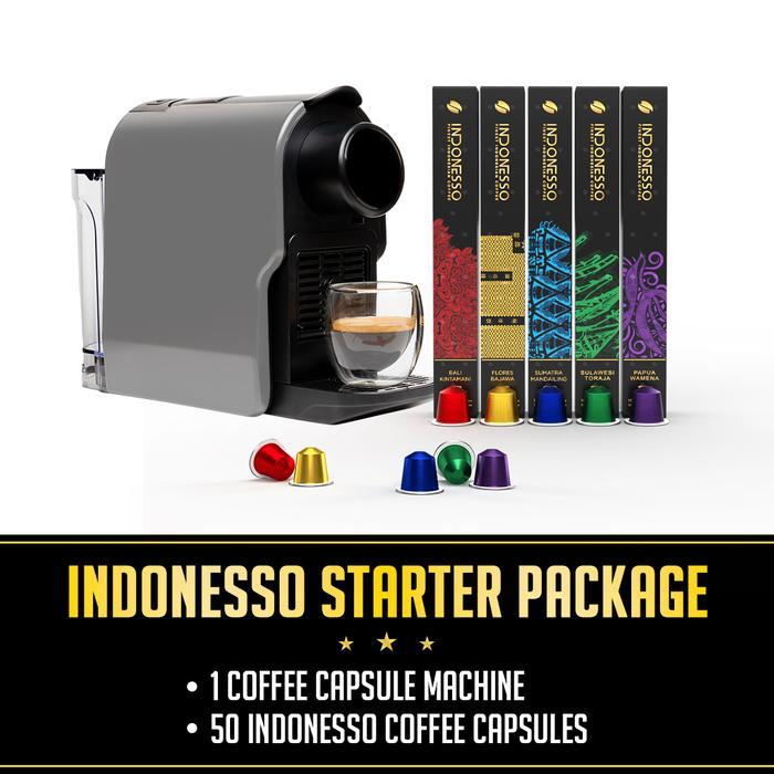 INDONESSO Starter Package Coffee Capsule Machine Mesin Kapsul Kopi