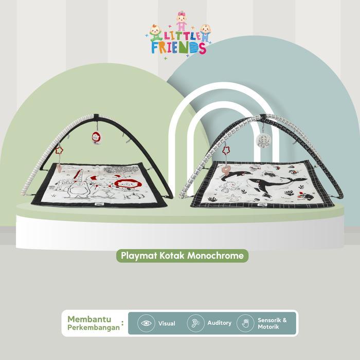 TERLARIS PLAYMAT KOTAK MONOCHROME SEA CREATURES LFP1230 PLAYMAT KOTAK MONOCHROME ANIMAL SAFARI