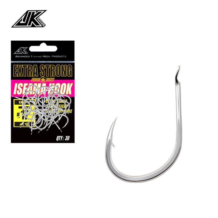 JK #10~#19 Light Fishing Hooks Silver Flat Iseama Hook High carbon steel fish hooks japan barbed