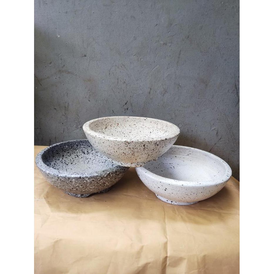 pot teraso bonsai, pot adenium, pot tanah liat ceper, pot gerabah